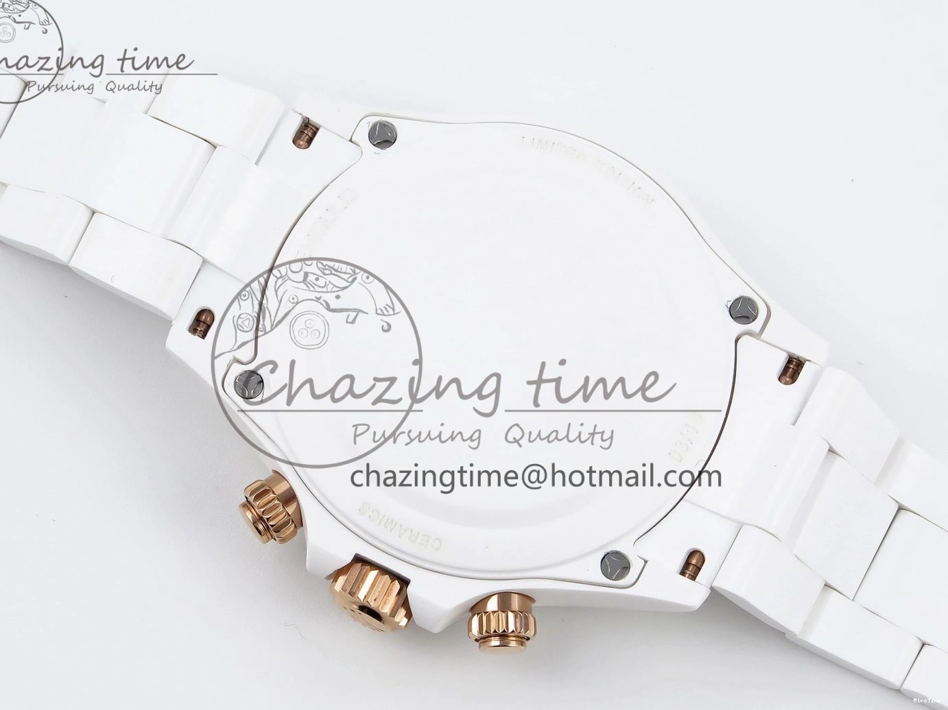 MiroTime 0203 MoistureWicking Daytona AET White Ceramic Case and Bracelet Green Dial SA4130 V 1891